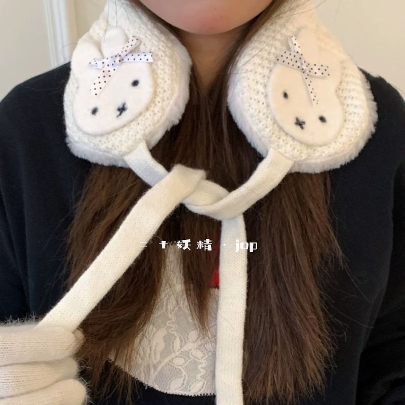 ミッフィーのぬいぐるみニットイヤーマフ、女性用冬用暖かい耳あ - Winter Clothing Earmuffs のレビューと価格