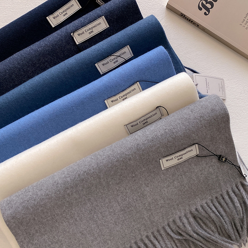 2024 冬のウールスカーフ女性のためのロング暖かいカシミヤ - Cashmere Scarf Wrap のレビューと価格