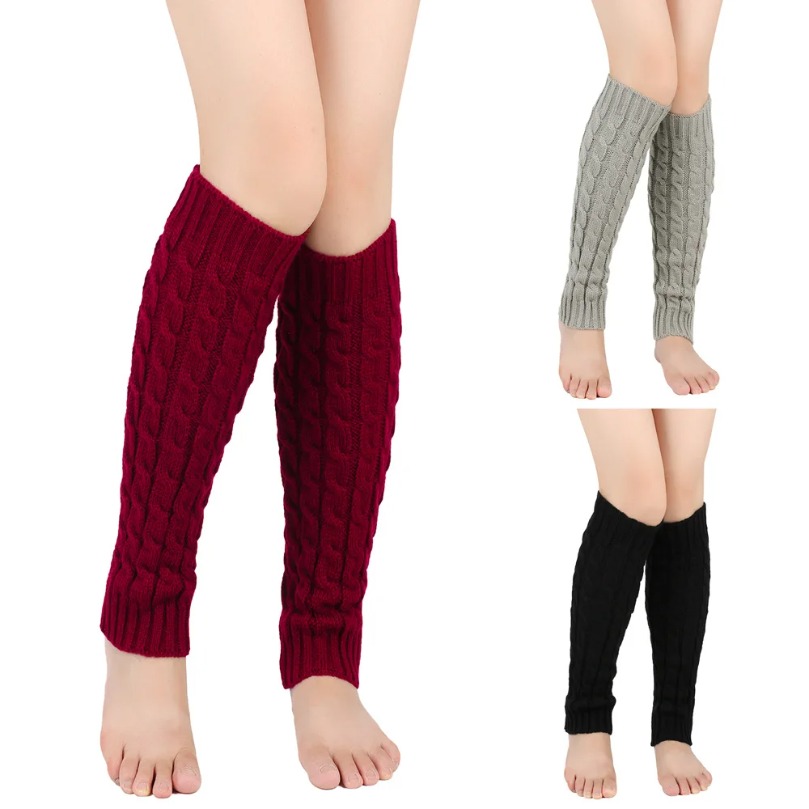 足首ウォーマー レディース 冬用 暖かい 麻 ストレッチ ニ - Winter Clothing Leg Warmers のレビューと価格