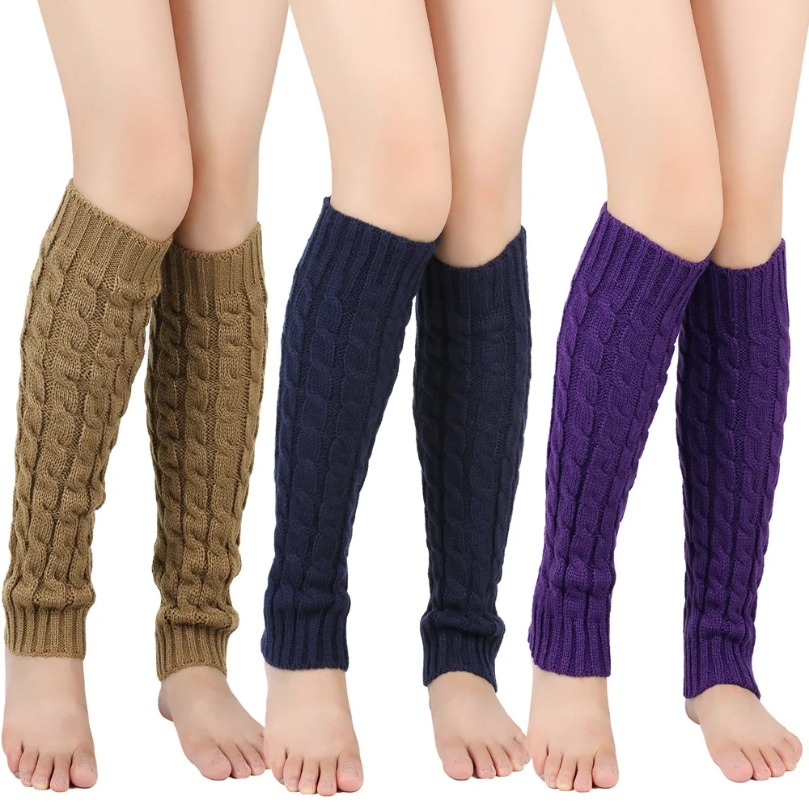 足首ウォーマー レディース 冬用 暖かい 麻 ストレッチ ニ - Winter Clothing Leg Warmers のレビューと価格