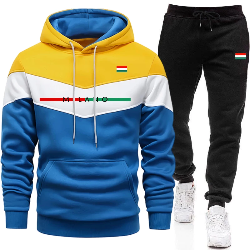 高品質のトラックスーツ男性用カジュアルトリカラースプライスス - Winter Clothing Outdoor のレビューと価格