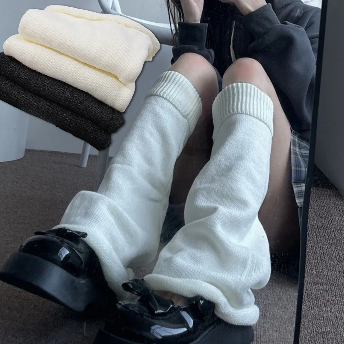 女性用トランペットレッグウォーマー,レッグウォーマー,ルーズ - Winter Clothing Leg Warmers のレビューと価格