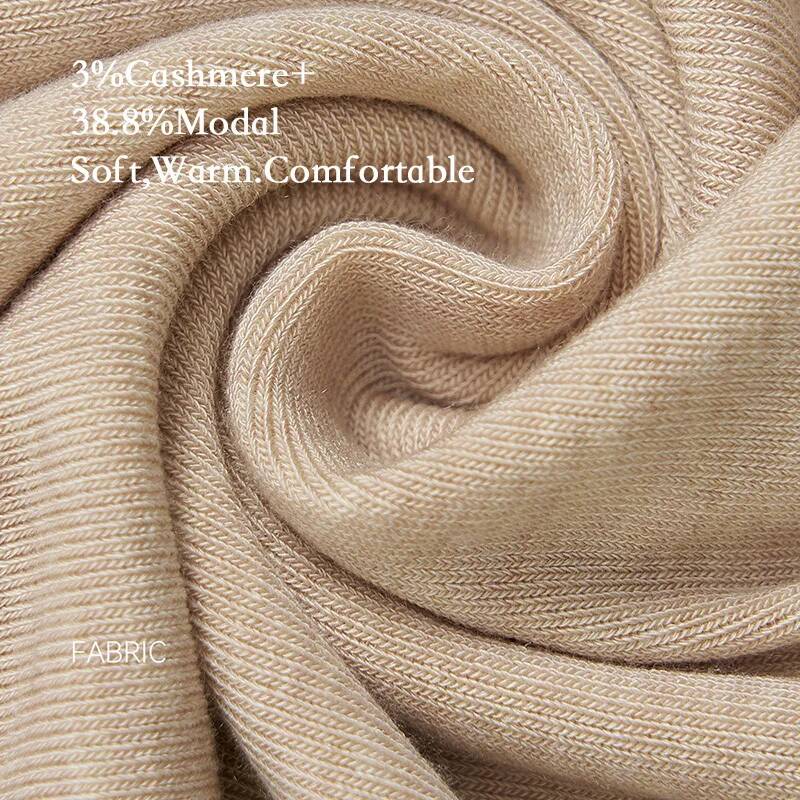 レディースカシミヤ混紡長袖トップス 秋冬用 ソフトモーダルス - Winter Clothing For Woman のレビューと価格