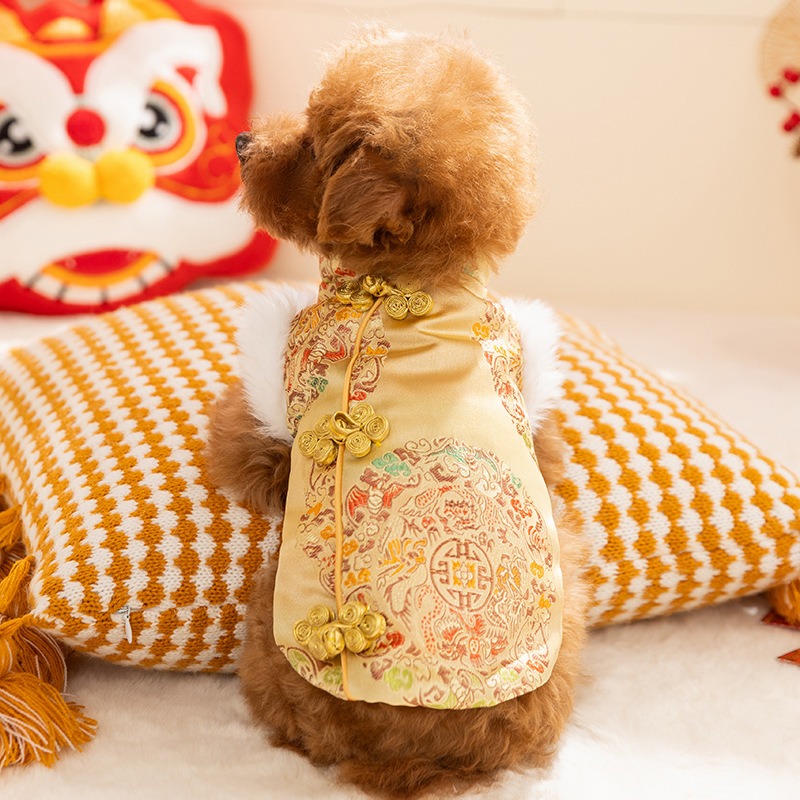 クリスマス犬服冬厚手暖かいテディ二本足綿コート漫画柄スナップ - Winter Clothing Patterns のレビューと価格