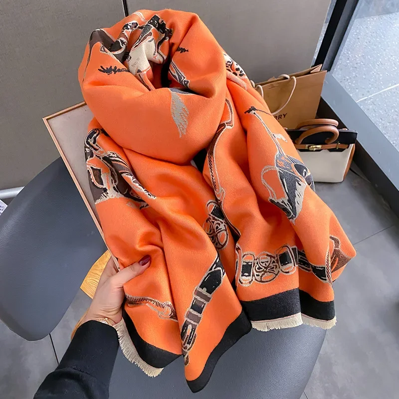 2024 高級暖かいパシュミナショール女性スカーフ厚い冬旅行 - Cashmere Scarf Wrap のレビューと価格